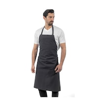 Şensel, Ön Önlük, Gri, Boyundan Askılı -93E1031- Restoran-Garson