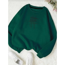 Kozia Outdoors O Yaka Oversize Unisex Sweatshirt Yeşil