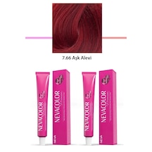Hubrendy Tedarik 2 Li Set Premium 7.66 Aşk Alevi - Kalıcı Krem Saç Boyası 2 X 50 G Tüp
