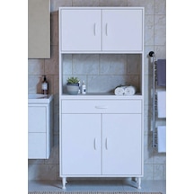 Eliusta Lora Beyaz Dolap 80 Cm Genişliği Ve 173 Cm Yüksekliği İle Dikey Depolama Ünitesi 80x173x32,5 Cm Beyaz
