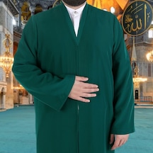 Yeşil Buhara Yaka Namaz Cübbesi Çok Renkli
