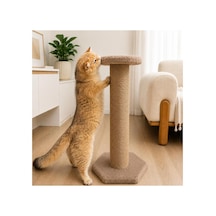 60 Cm Dev Kedi Tırmalama Direği Kahverengi