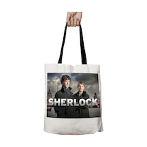 Art Hediye Siyah Kulplu Sherlock Holmes İngiltere Dizi Yıkanabilir Okul Omuz Çanta Çok Renkli