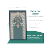Ravabi Rug Araç İçi Ve İşyeri İçin Deri Tabanlı Namazlık, Çantalı Hediyelik Seyahat Seccadesi 70x110cm 21231020