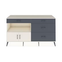 Hyperion Konsol Tek Raflı 4 Çekmeceli 2 Kapaklı 176x44x99 Aytaşı- Aytaşı-aytaşı/antrasit