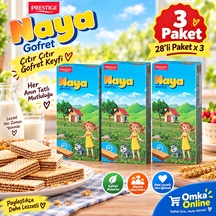 Naya Gofret 28 Li Paket X 3 Adet Çikolata Dolgulu Çıtır Çıtır Bulgaristan Gofreti Balkan Atıştırmalığı