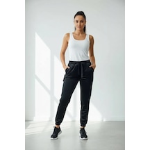 Kadın Kadife Alt Pijama Siyah