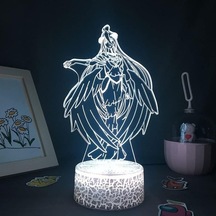 Szypzstore Erkek Için Overlord Anime 3d Gece Lambası 16 Renk Kız Odası Dekor Illusion Led Lamba Usb Manga Ainz Ooal Şekil Uygun Çocuklar Hayranlar Noel Hediyeleri Kmx0l2 Siyah