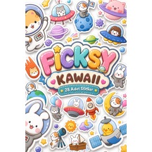 Kawaii Kozmik Hayvanlar Sticker Seti - 28 Adet Uzay, Gezegen, Astronot, Yıldız Etiket Çıkartma Diğer