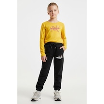 Fyk Kids Sıfır Yaka Woods Baskılı Kız Çocuk Alt-üst Takım Sarı