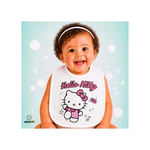 Hello Kitty Keten Bebek Mama Önlüğü Yumuşak - Emici - Yıkanabilir - Özel Tasarım P056 Çok Renkli