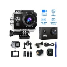 Xuweiwei Siyah Ultra Hd Aksiyon Kamerası 140 1080p 2 Lcd Ekran Dijital Anti Sarsıntı Balık Gözü Lens Şarj Edilebilir Pil Mp4 Formatı Dış Spor Kaydı