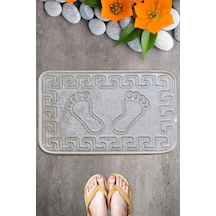 Foot Private Ekru 40X60 Cm Duş Paspası,Duşakabin Paspası Banyo