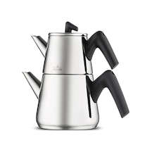 Jumbo Ground Midi Steel Çaydanlık Siyah