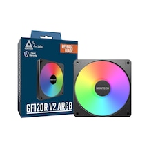 Gf120r V2 Argb 120mm Kasa Fanı - Şık Ve Minimalist Tasarım, Yüksek Hava Akışı, Hidrolik Rulman, Sessiz Performans, Canlı Argb Aydınlatma, Ters Bıçak, Siyah