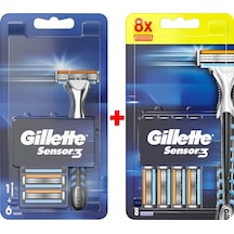 Gillette Sensor3 Tıraş Makinesi + Yedek Tıraş Bıçağı 14'lü