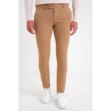 Efor P 1088 Slim Fit Yan Cep Esnek Pamuklu Casual Camel Pantolon Camel