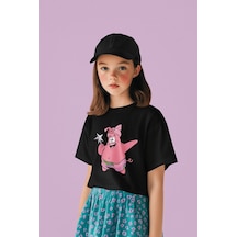 Sevbano Süngerbob Patrick Baskılı Unisex Çizgi Film Çocuk Tişört 1-12 Ya Siyah Sevbano Süngerbob Patrick Baskılı Unisex Çizgi Film Çocuk Tişört 1-12 Ya Siyah