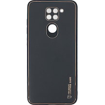 Nettech Xiaomi Redmi Note 9 Uyumlu Coco Leather Seri Arka Koruma