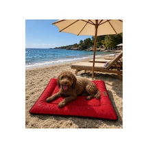 Kedi Ve Köpek Yer Minderi Outdoor Su Geçirmez Üst Kalite Tüy Ve Leke Tutmaz Boncuk Elyaf Kaydırmaz Taban Kedi Ve Köpek Yatağı Kırmızı - 885355711