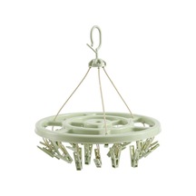 Ganzhoushop Katlanır Giysi Kurutma Rafı 24 Rüzgar Geçirmez Klipsli Katlanabilir Çamaşır Kurutma Rafı Yerden Tasarruf Sağlayan Giysi Rafı Banyoyeşil Çok Renkli