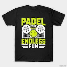 Flood Of Style Padel Four Walls, Sonsuz Eğlence Komik Oyuncu Ekipmanları Erkekler Kadınlar İçin Tişört %100 Çok Renkli