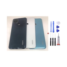 Oppo A15 Beyaz Arka Cam Kapak Pil Kapağı Tamir Set B7000 Set Beyaz