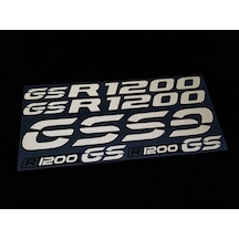 Bmw R1200 Gs Reflektifli Beyaz Adventure Sticker Set