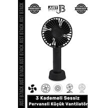 Minielfanı Usb Şarjlı 3 Kademeli Sessiz Taşınabilir Mini Fan Pervaneli Soğutucu Küçük Vantilatör