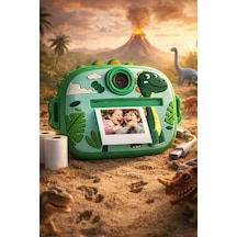 Çocuk Anında Baskılı Mini Fotoğraf Makinesi Sevimli Tasarımlı Çift Kameralı Kamera