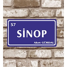 Kişiye Özel Metal Plaka Sinop 57 Retro Poster (29X15)