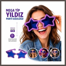Bezos Mega Tip Yıldız Parti Gözlüğü Mor Renk Nxrlvng Diğer