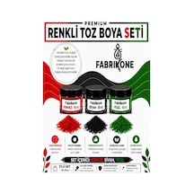 3'lü Set Premium Parafin Soya Wax Toz Mum Boyası Hobi Seti - 10 Cc Kırmızı, Siyah, Yeşil Bkfab3ksy10g Karışık