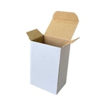 7,5x5,5x12cm Kutu - 0,2 Desi Kutu - Tek Oluklu Kutu - Beyaz - 25 Adet Beyaz 7,5 X 5,5 X 12