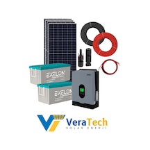 Veratech Bağ Evi Solar Paketi 2200w Güneş Paneli 3.2kw İnverter 400ah Jel Akü