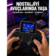 Şarjlı Retro Gamepad Oyun Konsolu 520 Oyunlu Tv Çıkışlı El Konsolu