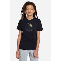 Fotoğraf Makinesı Lens Camera Baskılı Unisex Çocuk Siyah T-Shirt