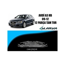 Audi A3 Hb 2009-2012 Tam Tur Krom Çerçeve 12 Pcs