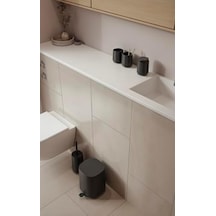 Time Banyo Sabunluğu, Banyo İçin Pompalı Dağıtıcı, Çap 8 Cm, Yükseklik 13 Cm, 220 Ml, Siyah