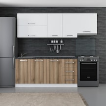 Minar 240 Cm Mutfak Dolabı Beyaz Dore 240-D5 Beyaz