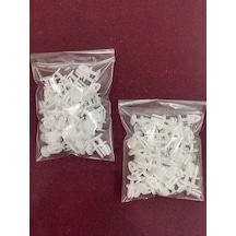 Beyazıt 50'şer Adet 2 Paket Kolay Geçmeli Korniş Düğmesi Beyaz Byzt243 Sku: Mır8690010203748 50 x 22
