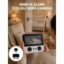 Uzaktan Kontrollü Hd Bebek Kamerası Zoom Ve Sıcaklık Sensörlü Yeni Nesil - Lisinya