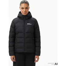 Jack Wolfskin Ather Down Hoody Kadın Siyah Mont Jwa60330 Çok Renkli