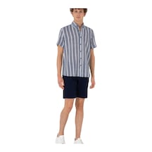 U.S. Polo Assn. Erkek Haki Kısa Kollu Gömlek 2182541 Lacivert
