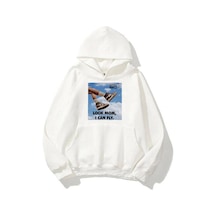 Tarzsokak Unisex I Can Fly Air Unisex Sweatshırt Beyaz
