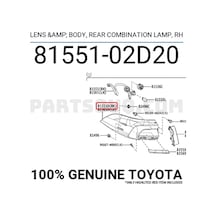 Toyota Corolla Arka Stop Sağ 2018 Oem No: 8155102d20
