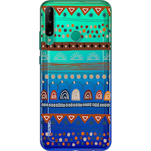 Huawei P40 Lite E Motif Tasarımlı Süper Şeffaf Telefon Kılıfı Çok Renkli