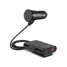 Novahub Vaorlo 36w Hızlı Şarj 3.0 Usb Araç Şarj Uzatma Kablosu Kablosu Araç Usb Şarj Cihazı Yolcu Araç Arka Şarj Cihazı Siyah