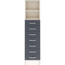 Arges Dolap 2 Raflı 7 Çekmeceli 44x30x182 Aytaşı-antrasit Aytaşı