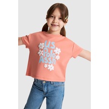 U.S. Polo Assn. Kız Çocuk Mercan Tişört 50325628-vr204 Coral